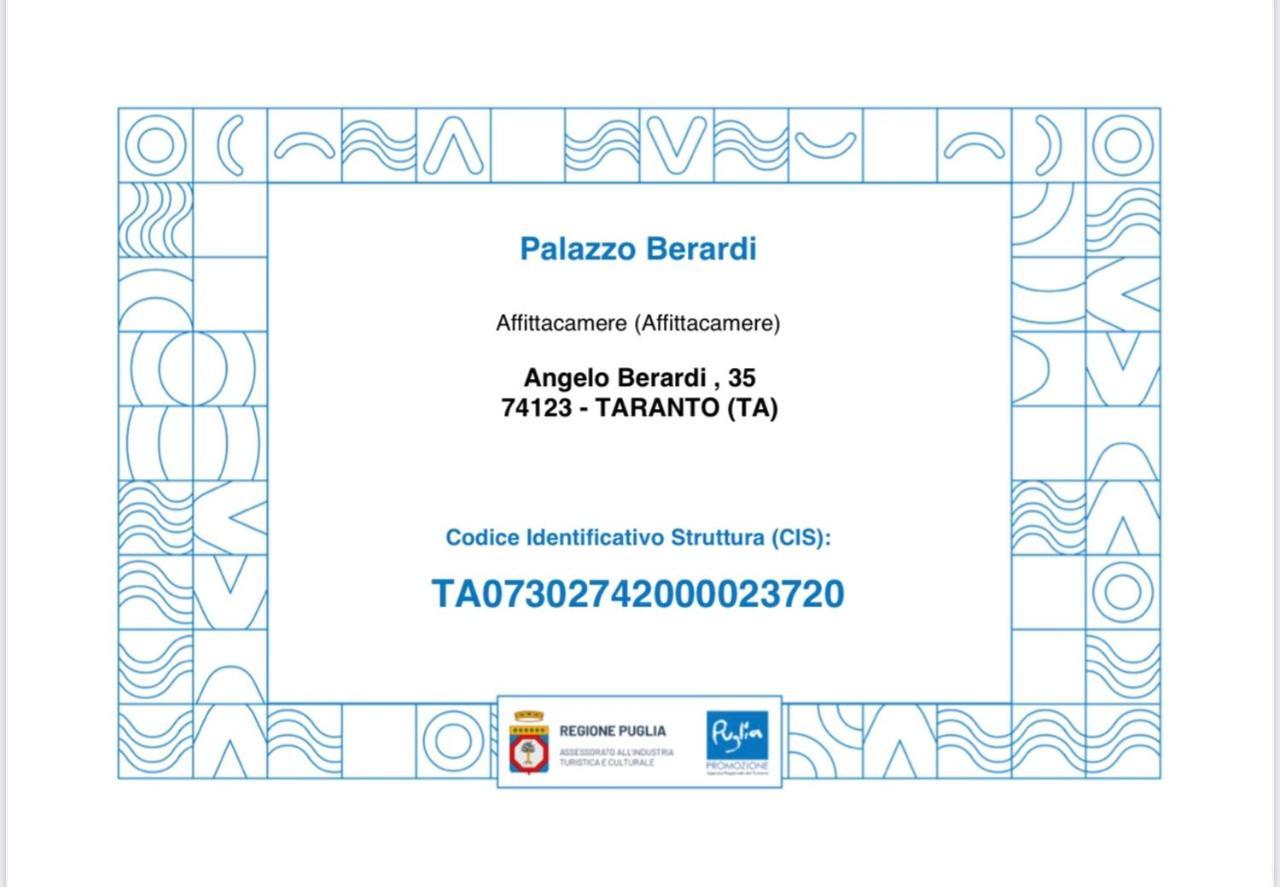 Palazzo Berardi Bed & Breakfast Taranto Eksteriør bilde
